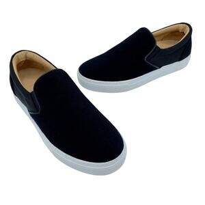 GREATS Brooklyn Nero Black Velvet Platform Slip On Sneakers Size 8